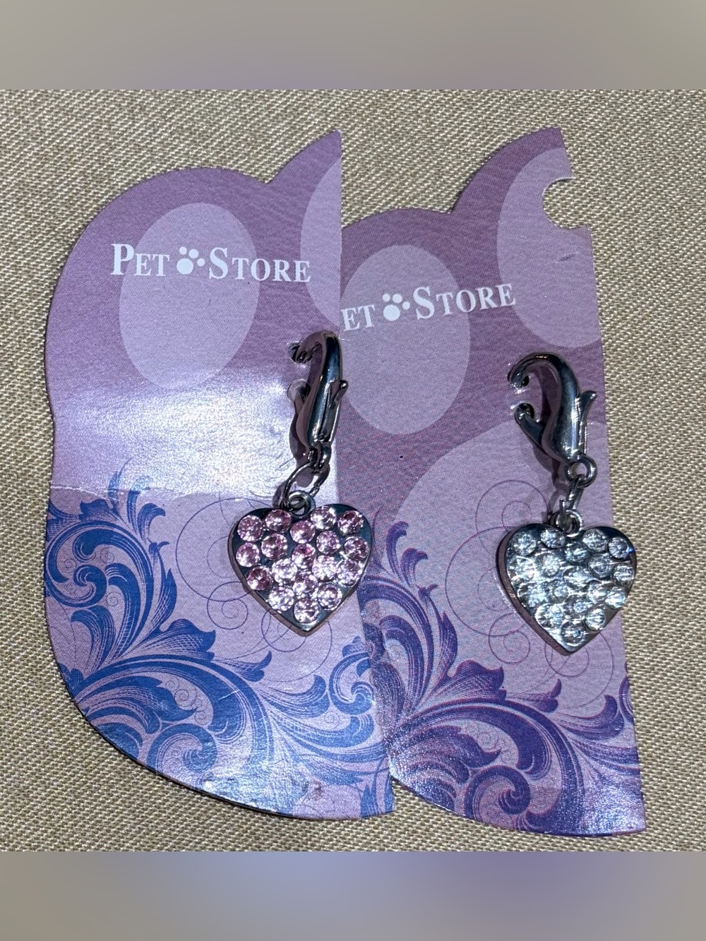 Heart Crystal Pet Collar Charms